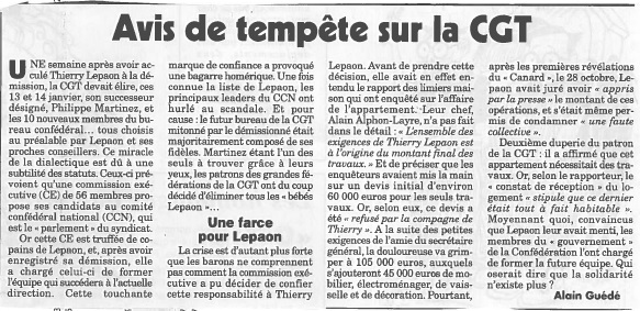 Avis de tempête sur la CGT