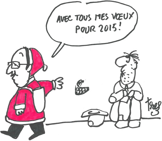 François Hollande adresse ses meilleurs vœux pour 2015 aux « sans-dents » !