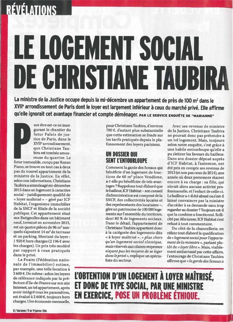 Logement social Taubira Marianne 2