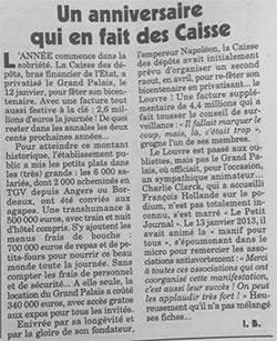 2,6 millions d'euros pour le bicentenaire de la Caisse des dépôts et consignations